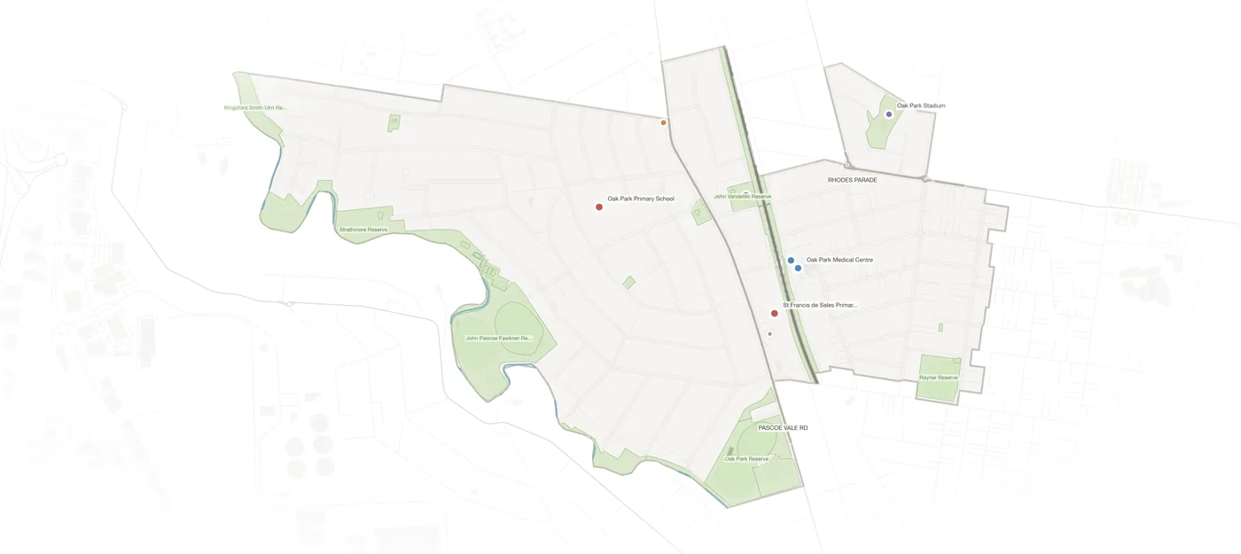 Oak Park urban fabric map