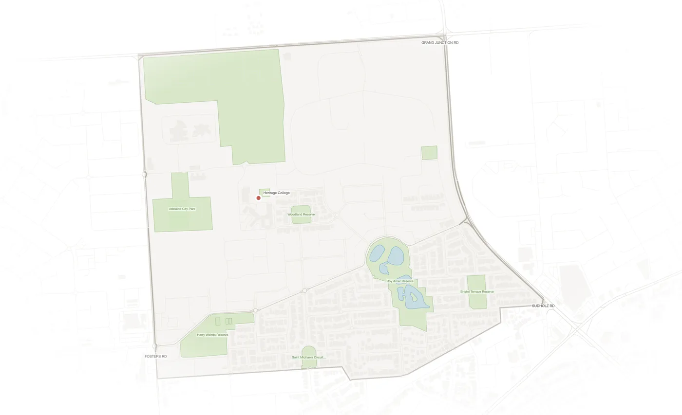 Oakden urban fabric map