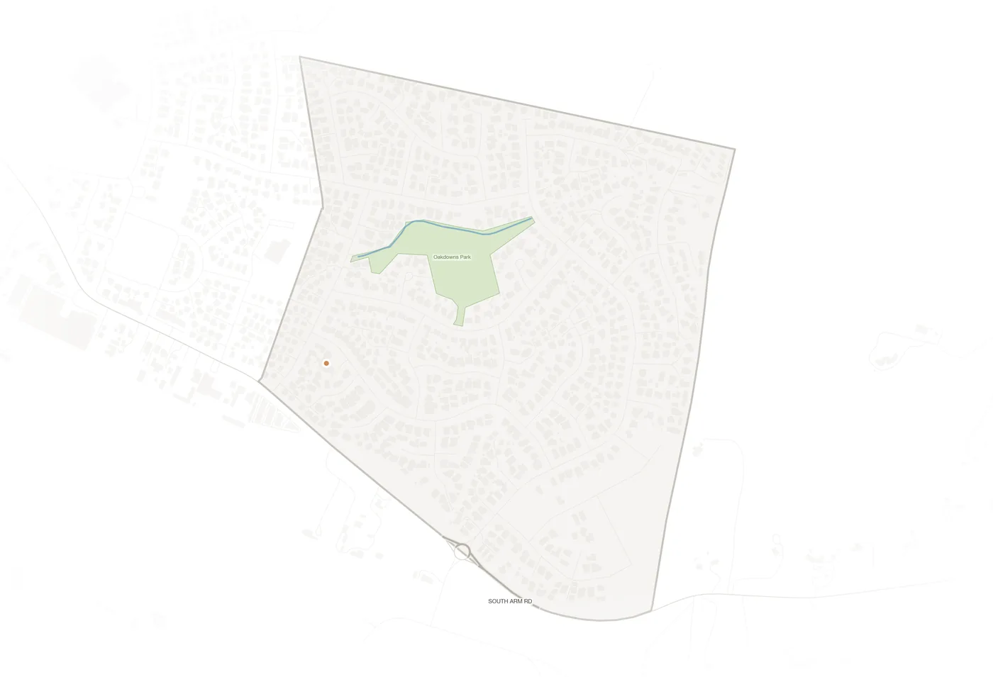 Oakdowns urban fabric map