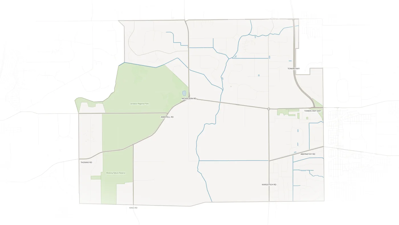 Oakford urban fabric map