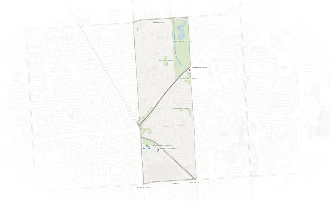 Oaklands Park urban fabric map