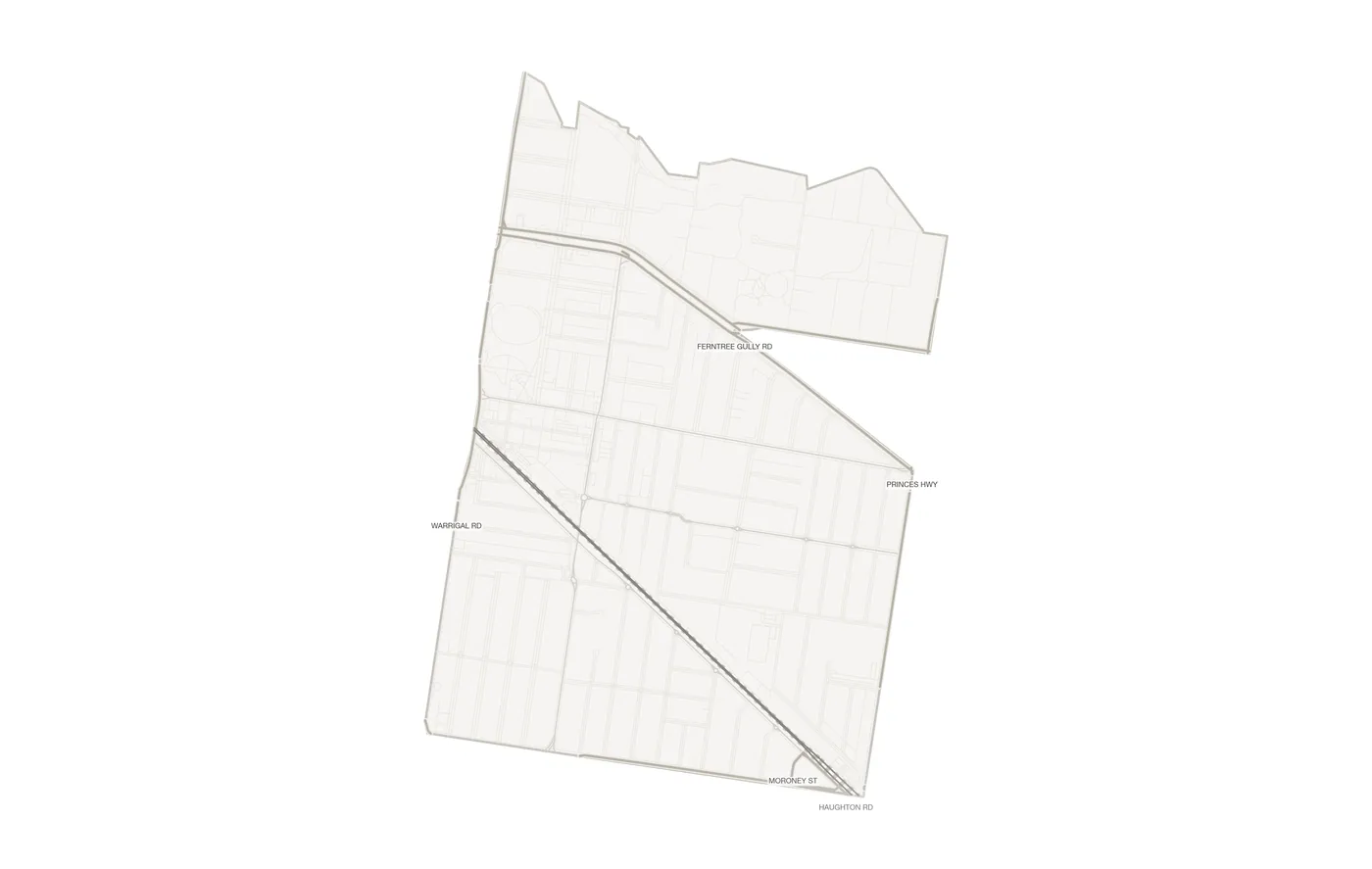Oakleigh urban fabric map