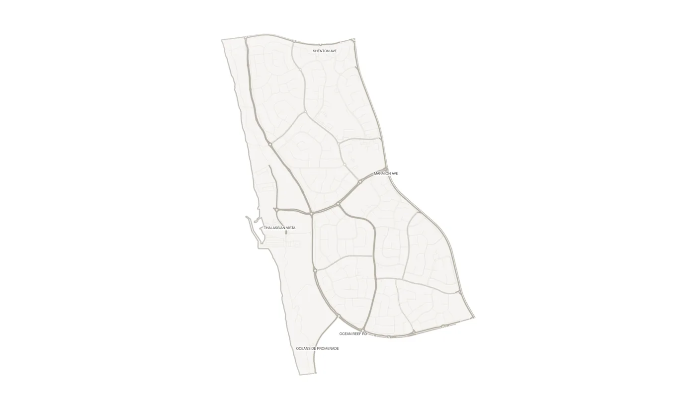 Ocean Reef urban fabric map