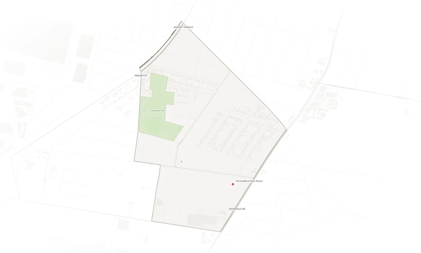 Old Guildford urban fabric map