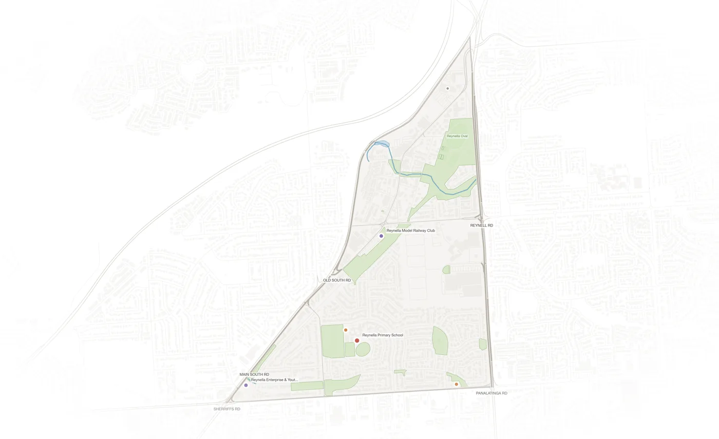 Old Reynella urban fabric map