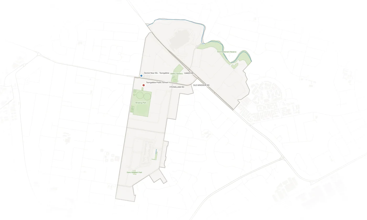 Old Toongabbie urban fabric map
