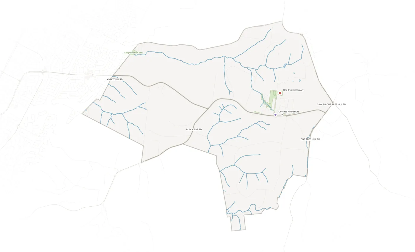 One Tree Hill urban fabric map