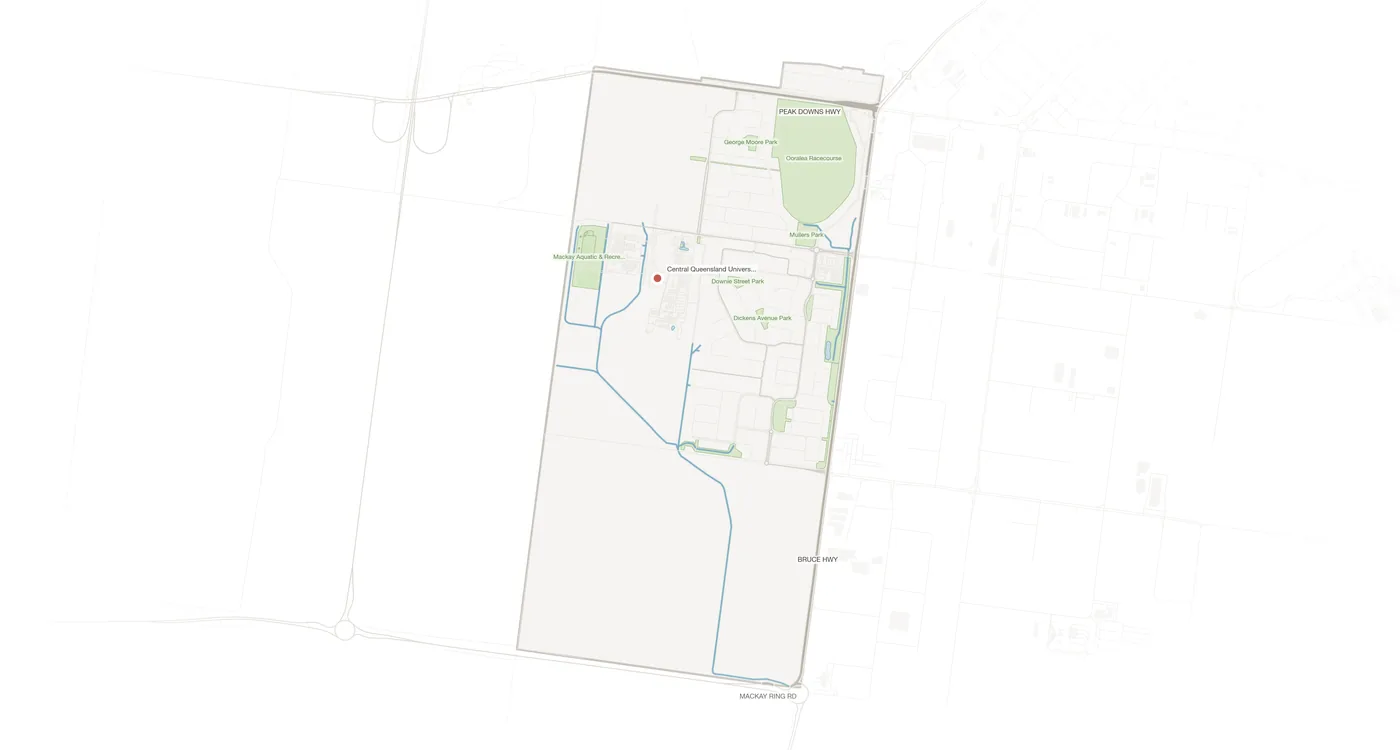 Ooralea urban fabric map