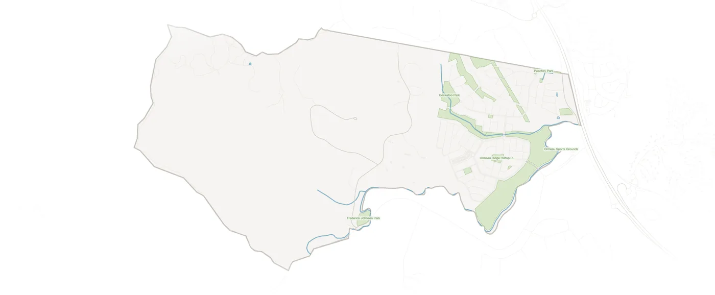 Ormeau Hills urban fabric map