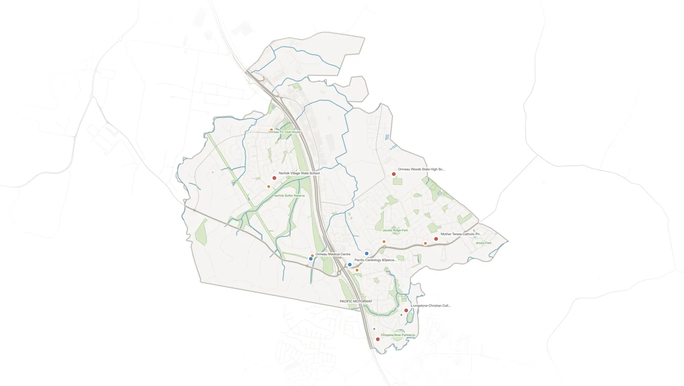 Ormeau urban fabric map