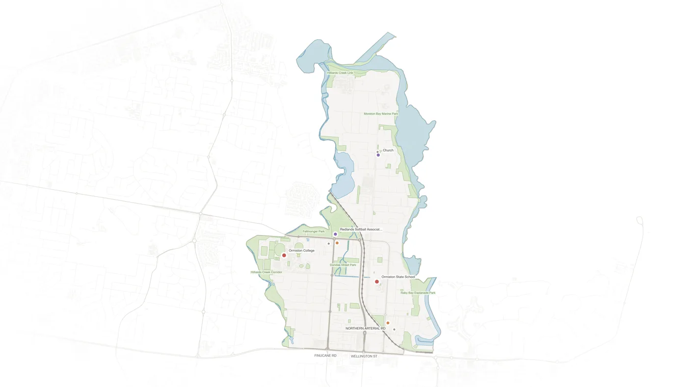 Ormiston urban fabric map