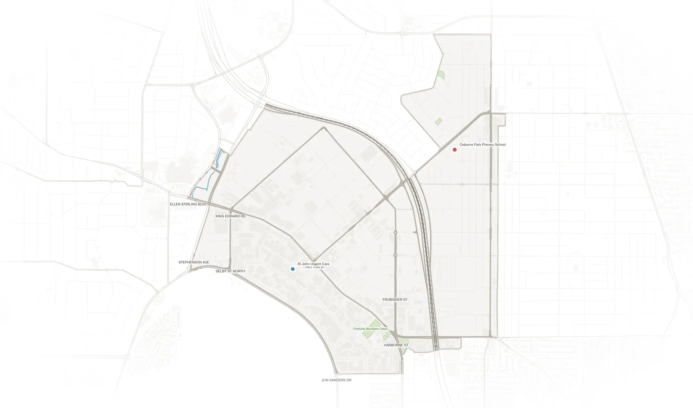 Osborne Park urban fabric map