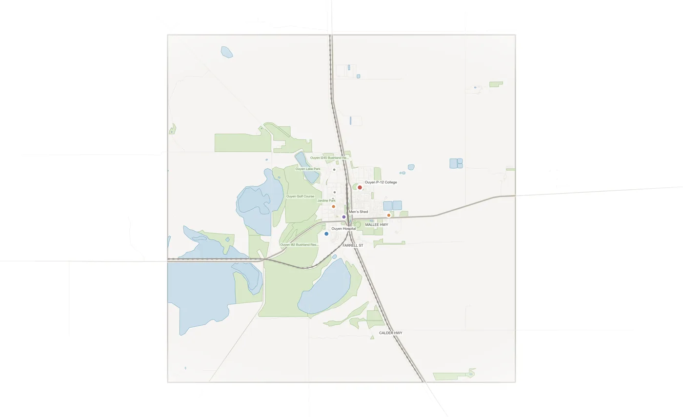 Ouyen urban fabric map