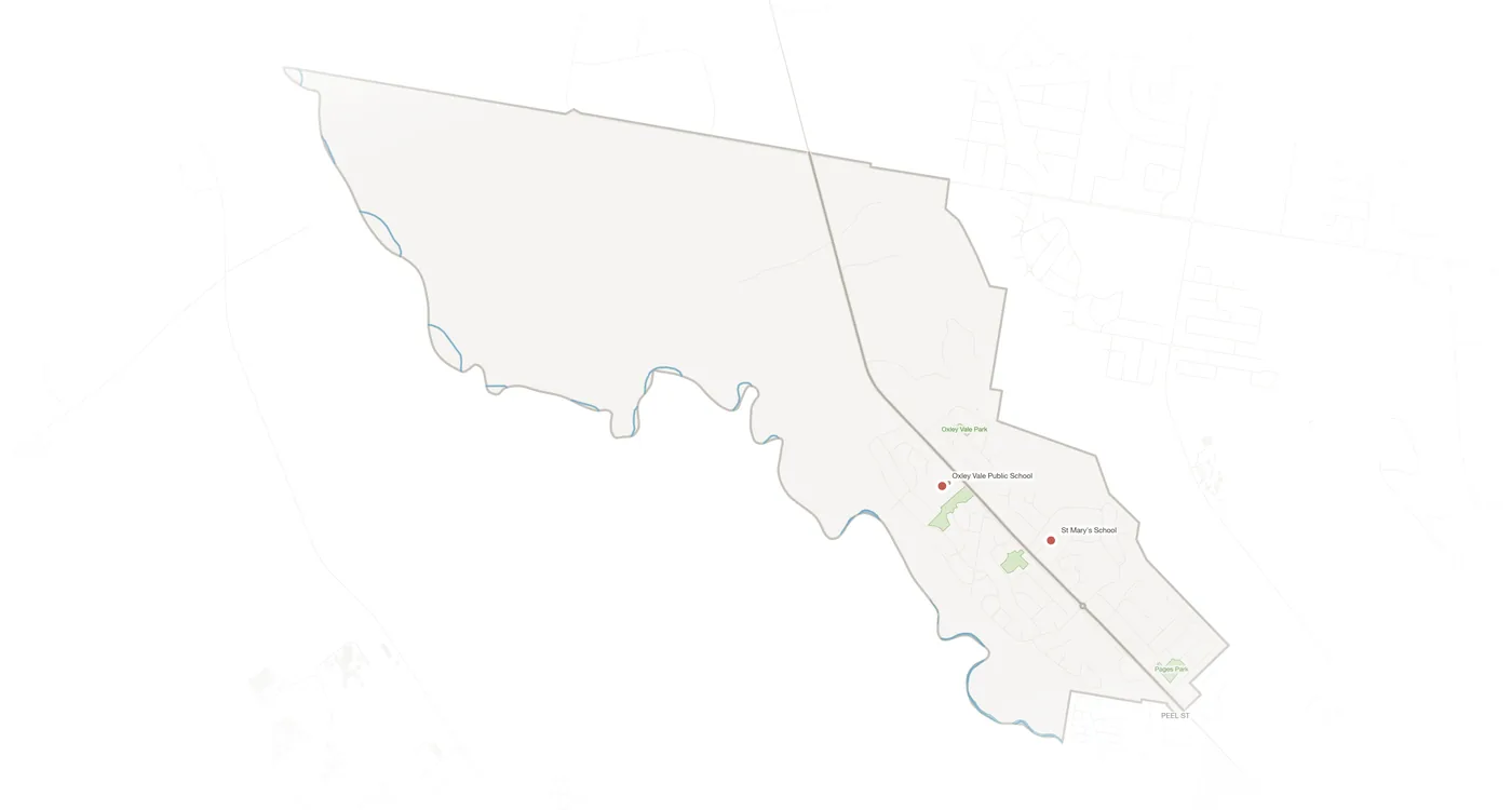 Oxley Vale urban fabric map