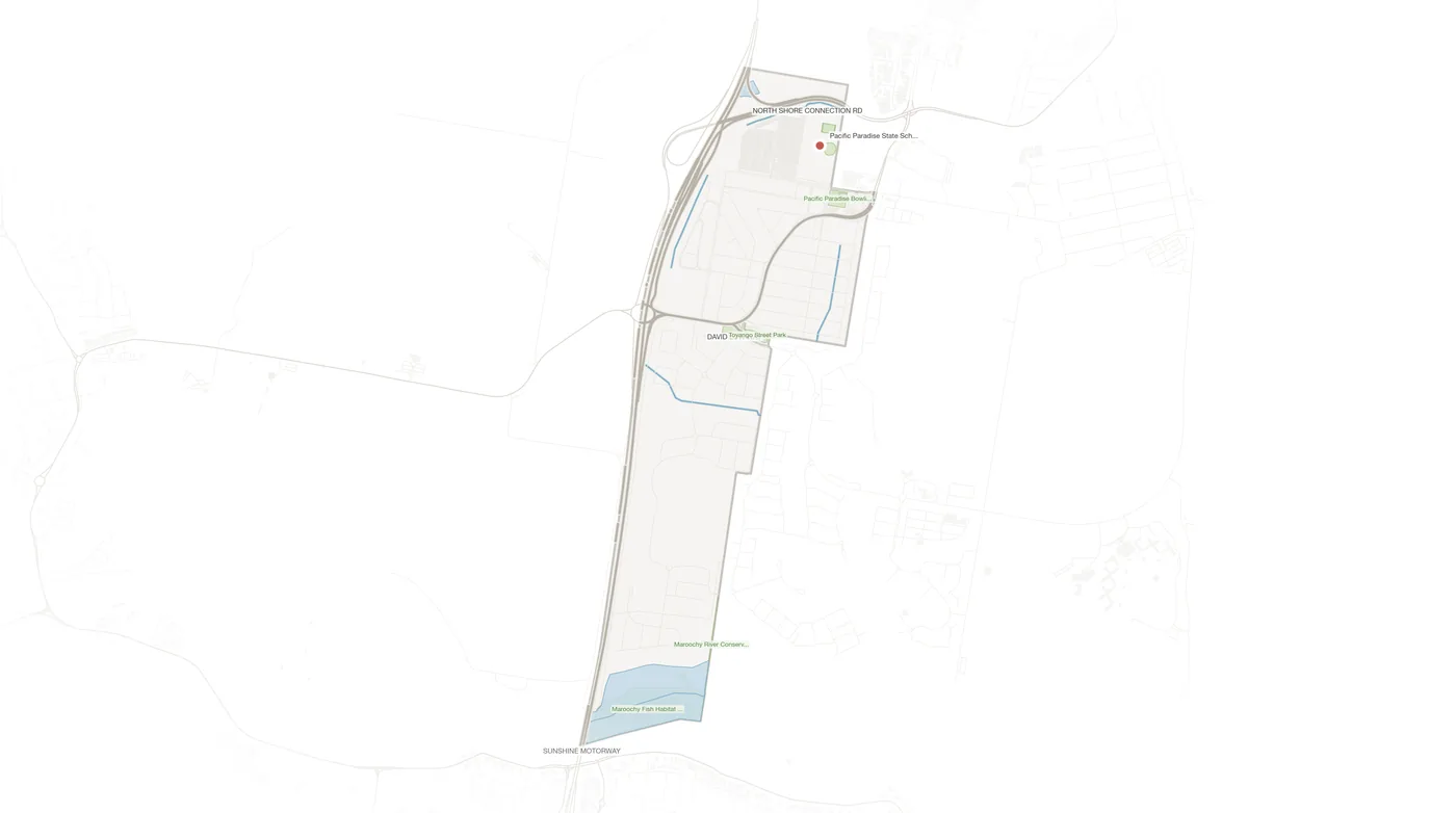 Pacific Paradise urban fabric map