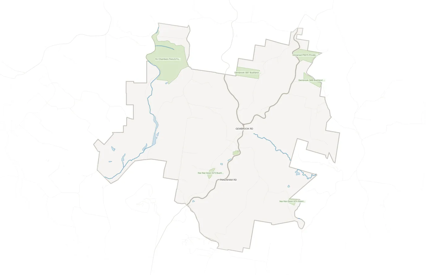 Pakenham Upper urban fabric map