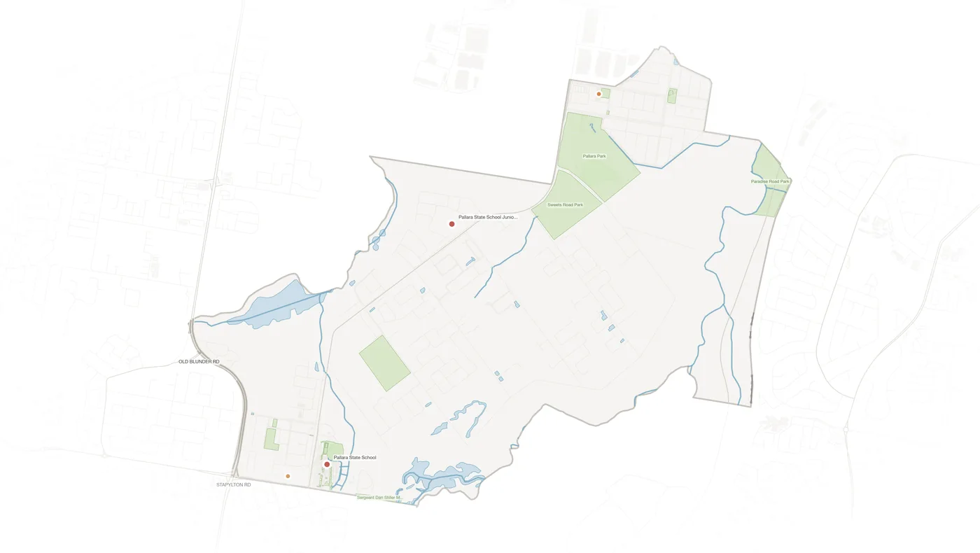 Pallara urban fabric map