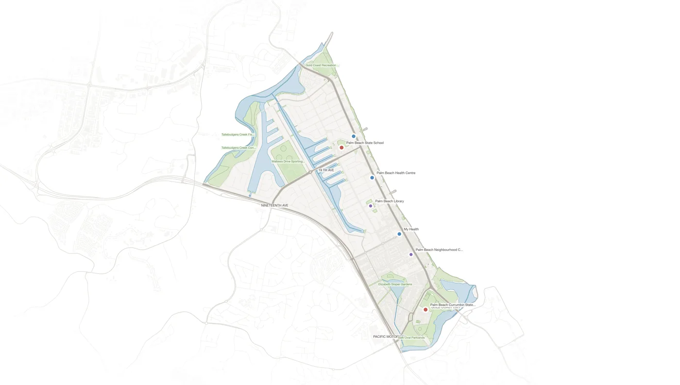 Palm Beach urban fabric map