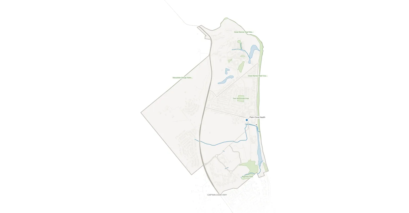 Palm Cove urban fabric map