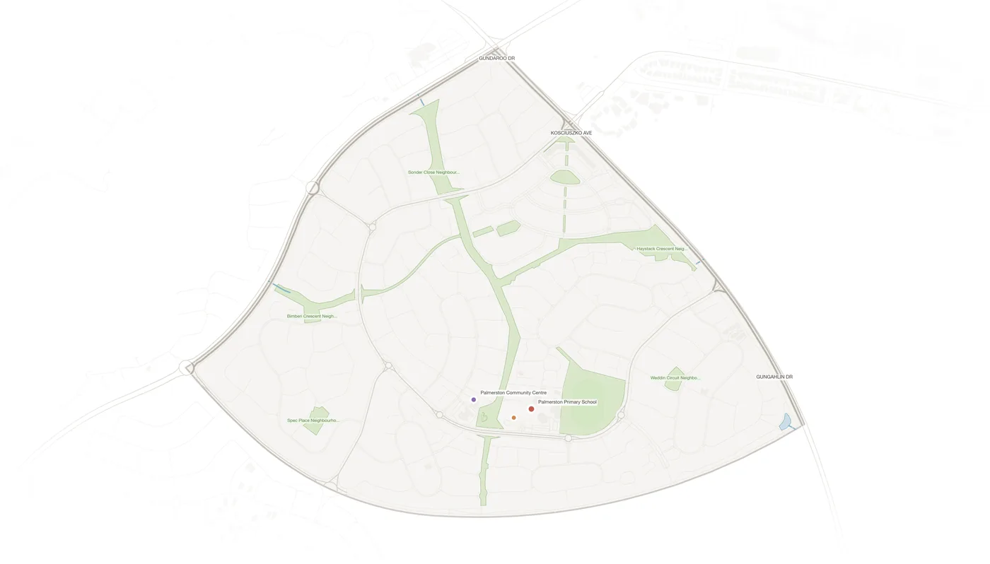 Palmerston urban fabric map