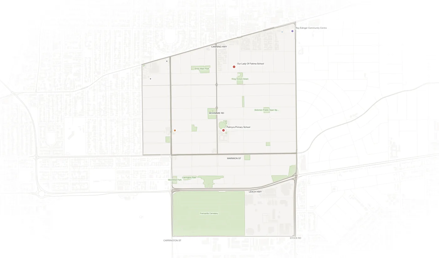 Palmyra urban fabric map
