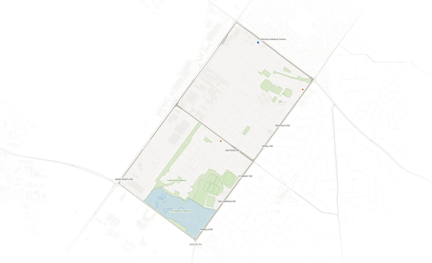 Para Hills West urban fabric map