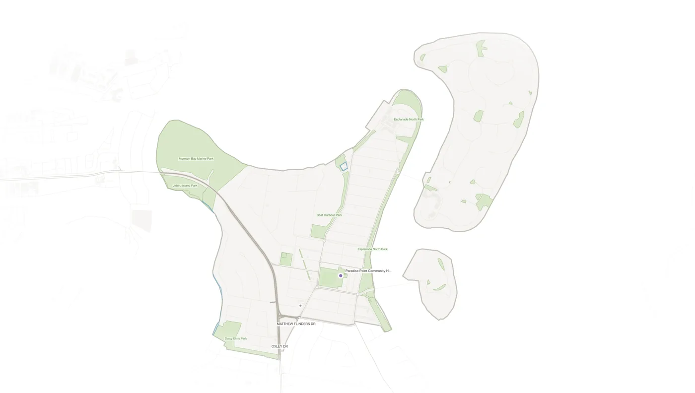 Paradise Point urban fabric map