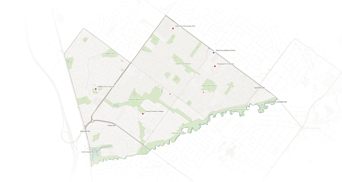 Paralowie urban fabric map