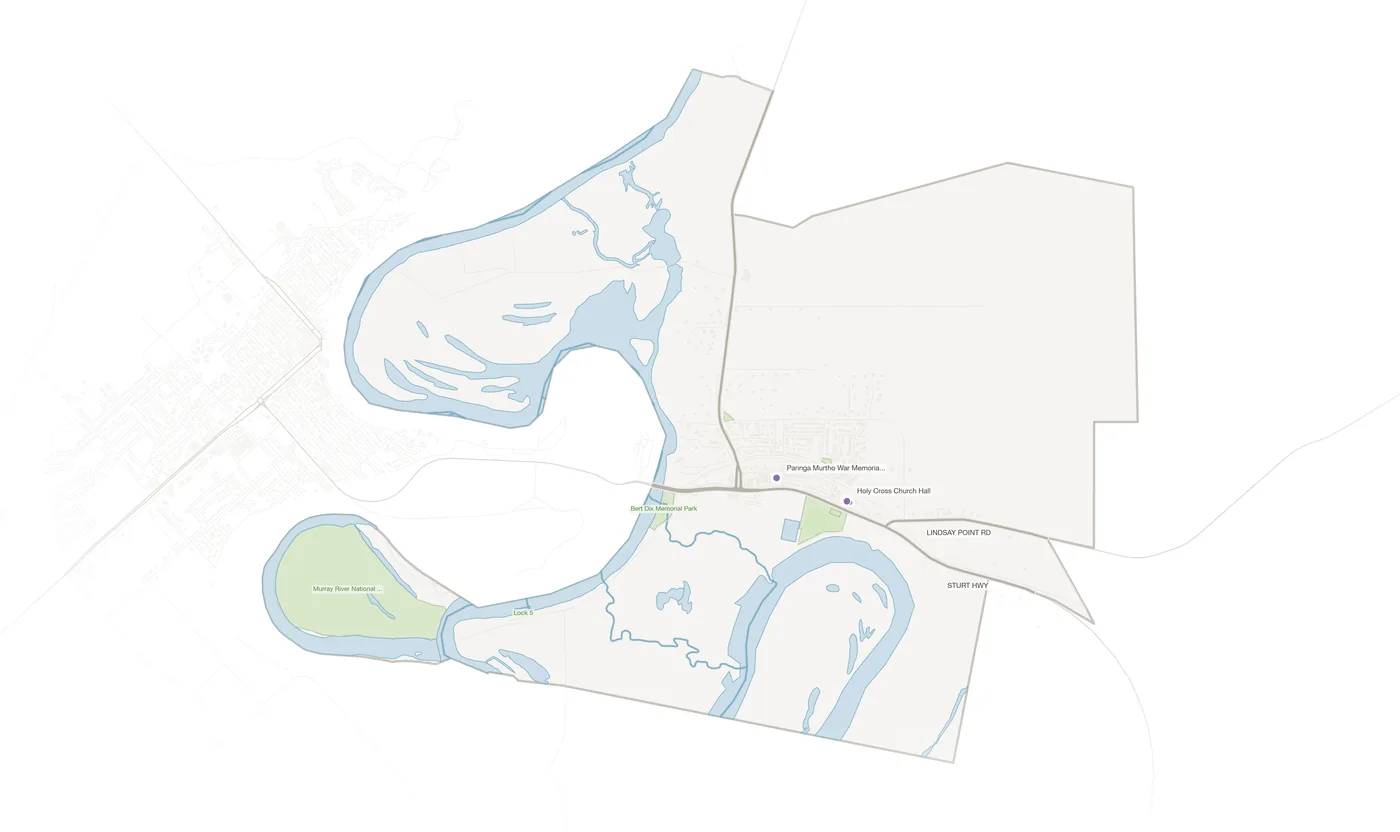 Paringa urban fabric map