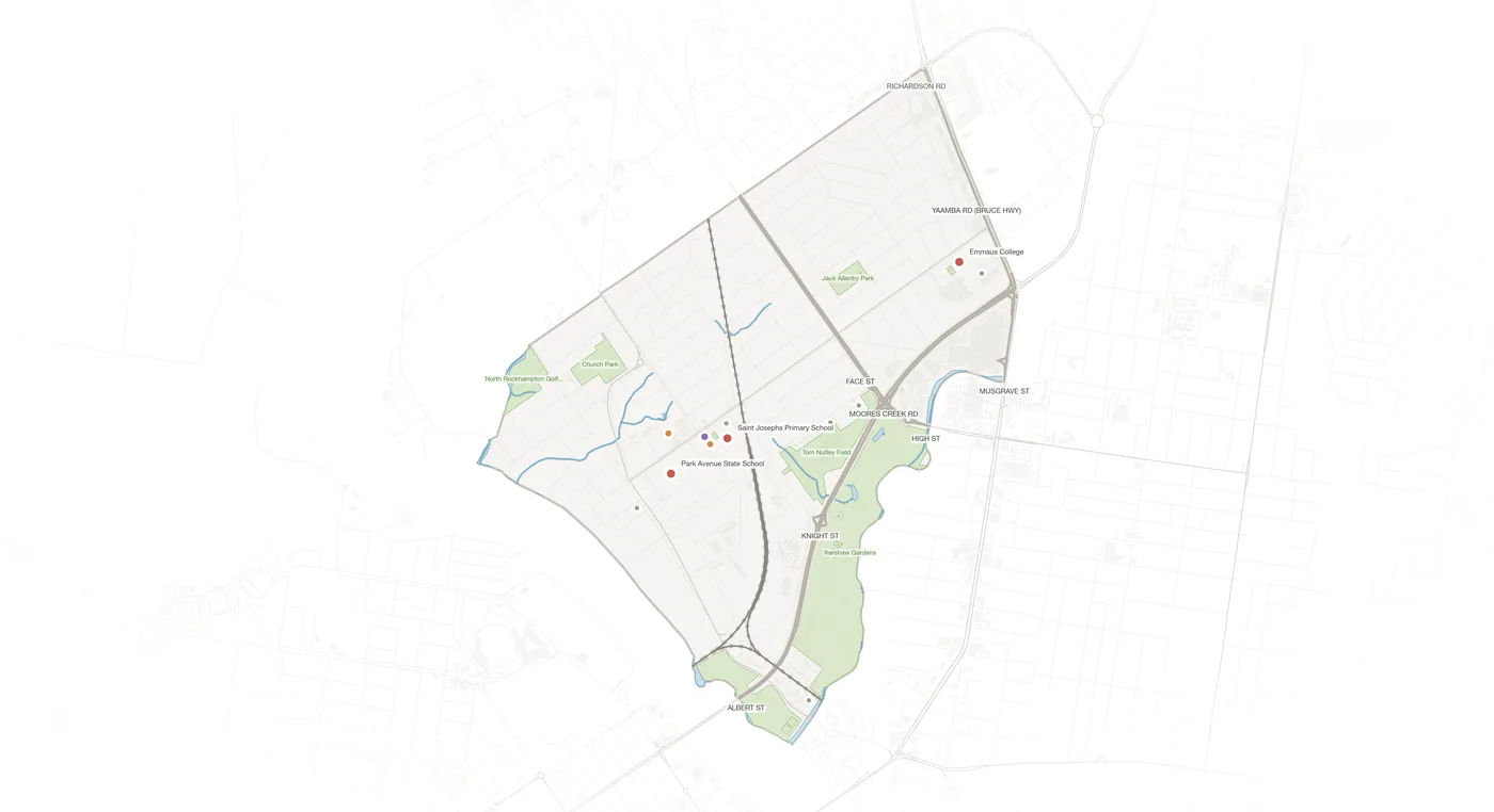Park Avenue urban fabric map