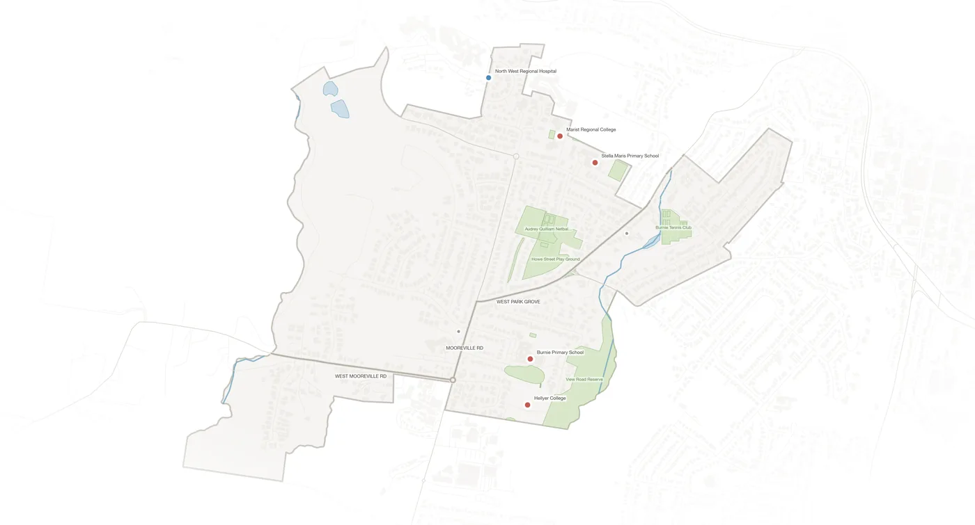 Park Grove urban fabric map