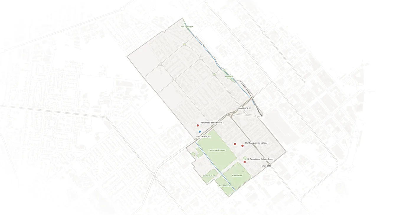 Parramatta Park urban fabric map