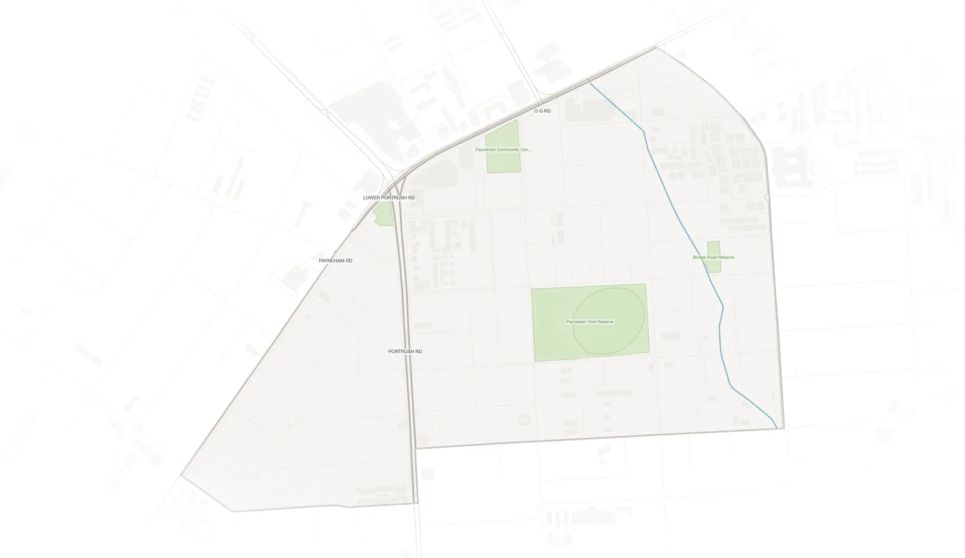 Payneham urban fabric map