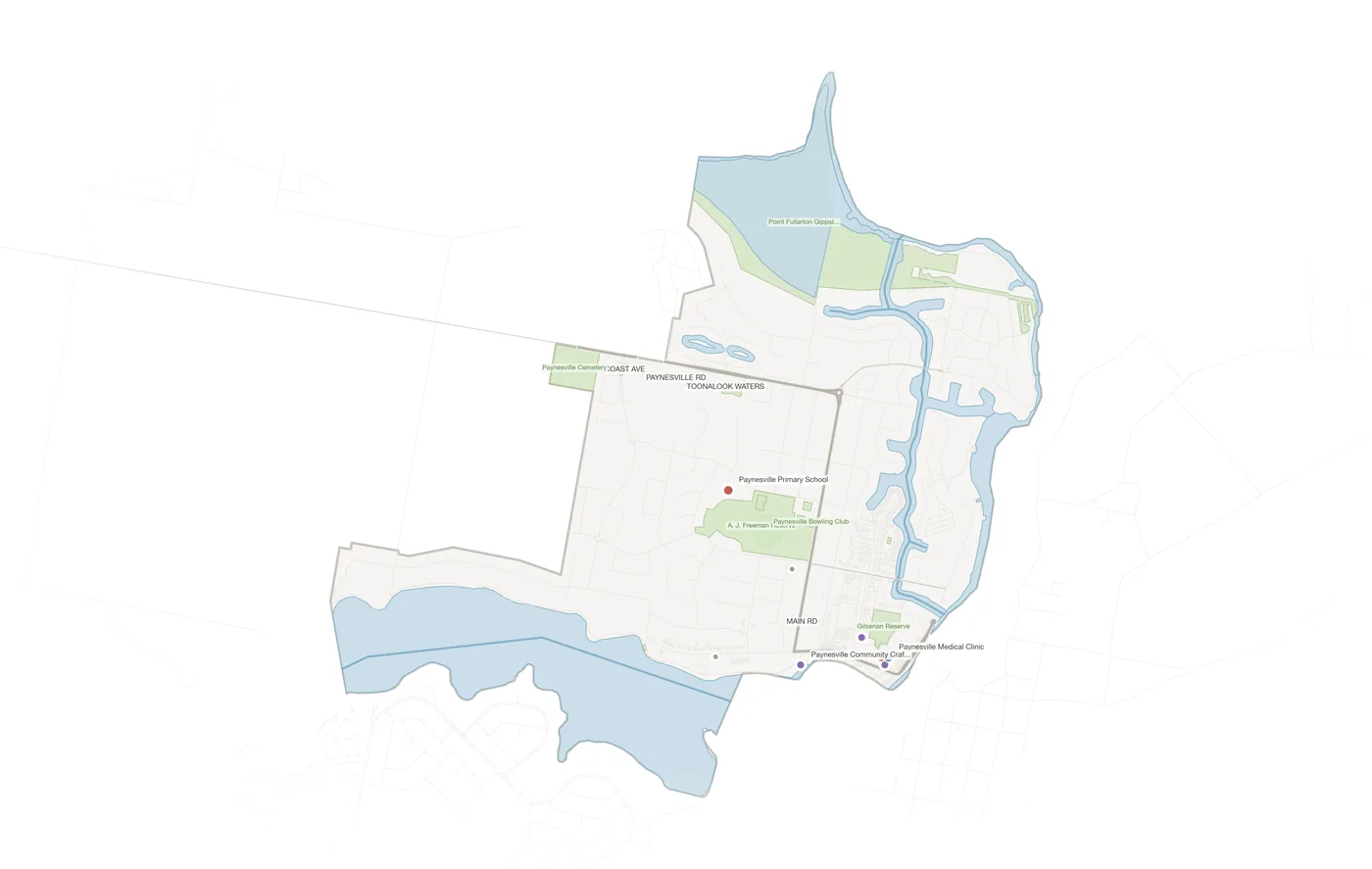 Paynesville urban fabric map
