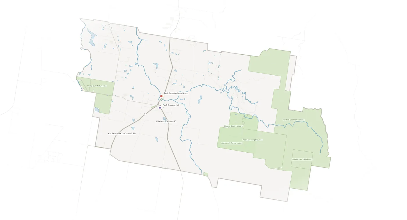 Peak Crossing urban fabric map