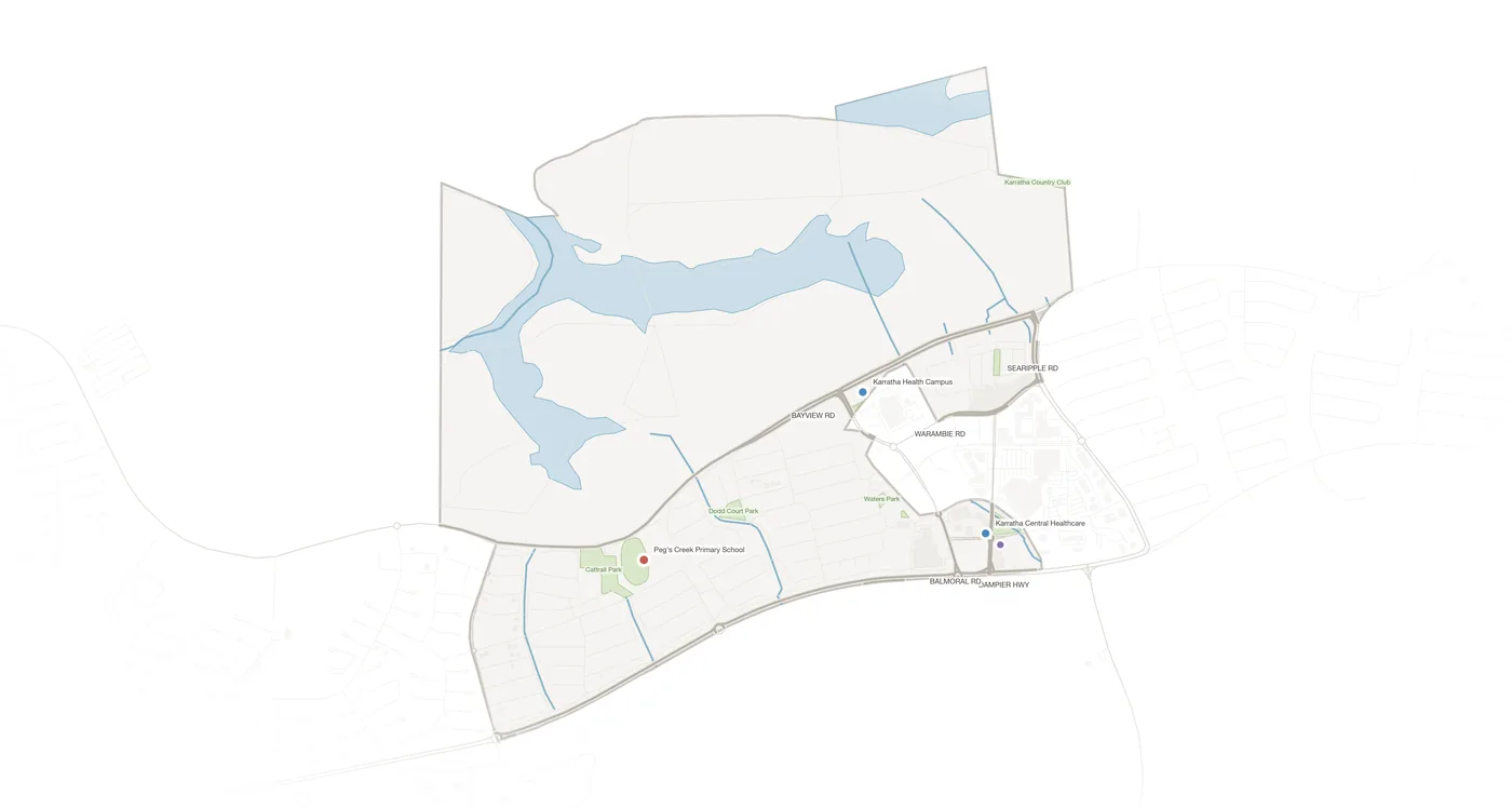 Pegs Creek urban fabric map