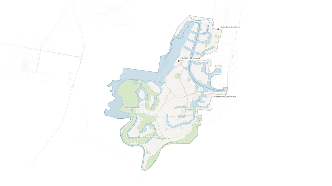 Pelican Waters urban fabric map
