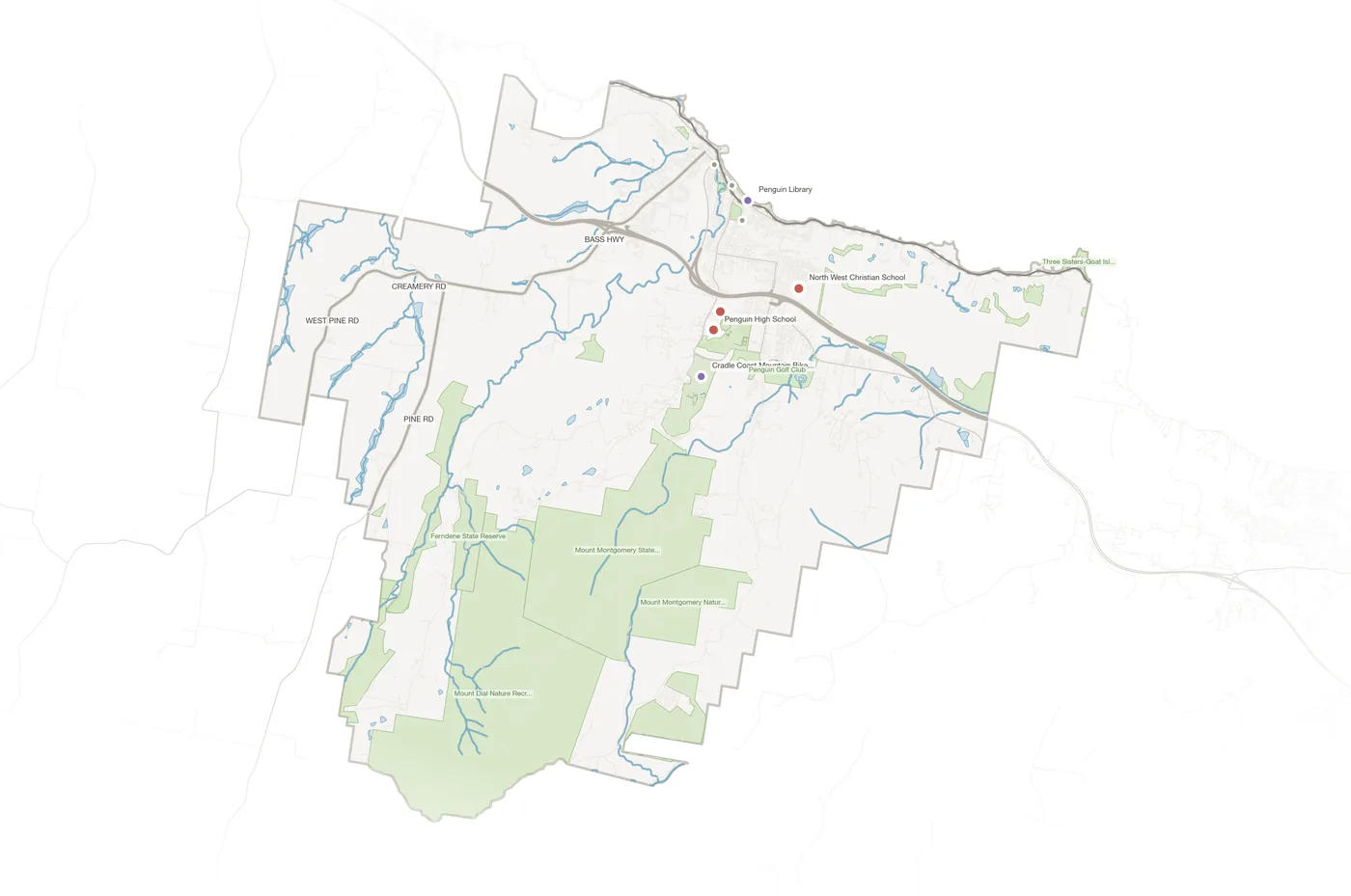 Penguin urban fabric map