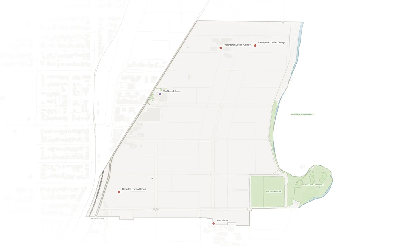 Peppermint Grove urban fabric map