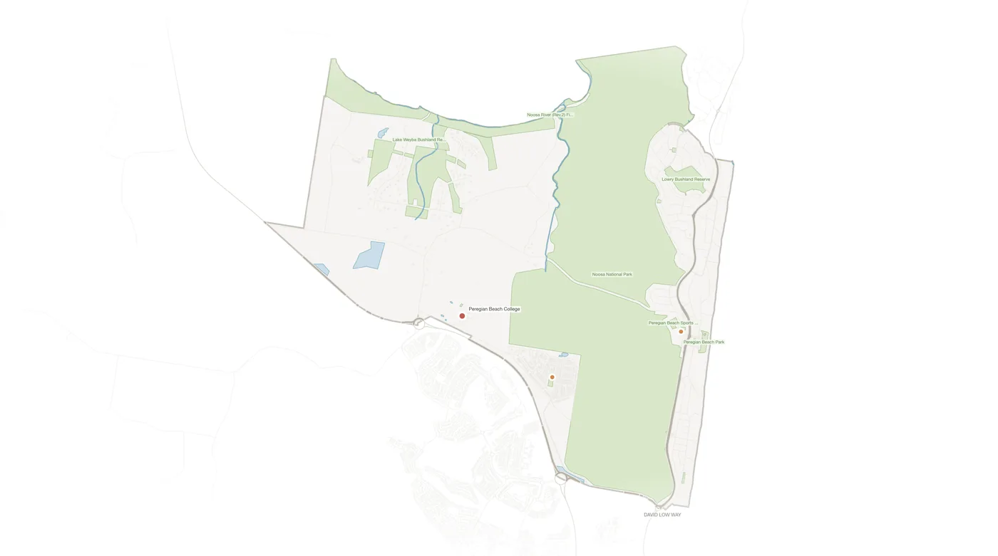 Peregian Beach urban fabric map