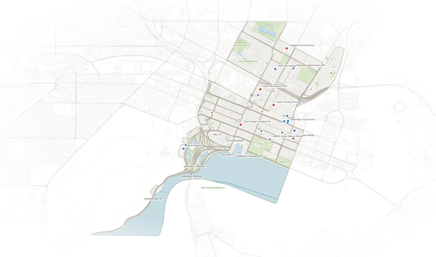 Perth urban fabric map