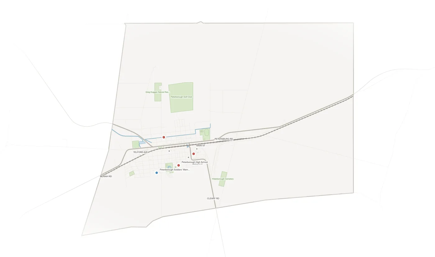 Peterborough urban fabric map