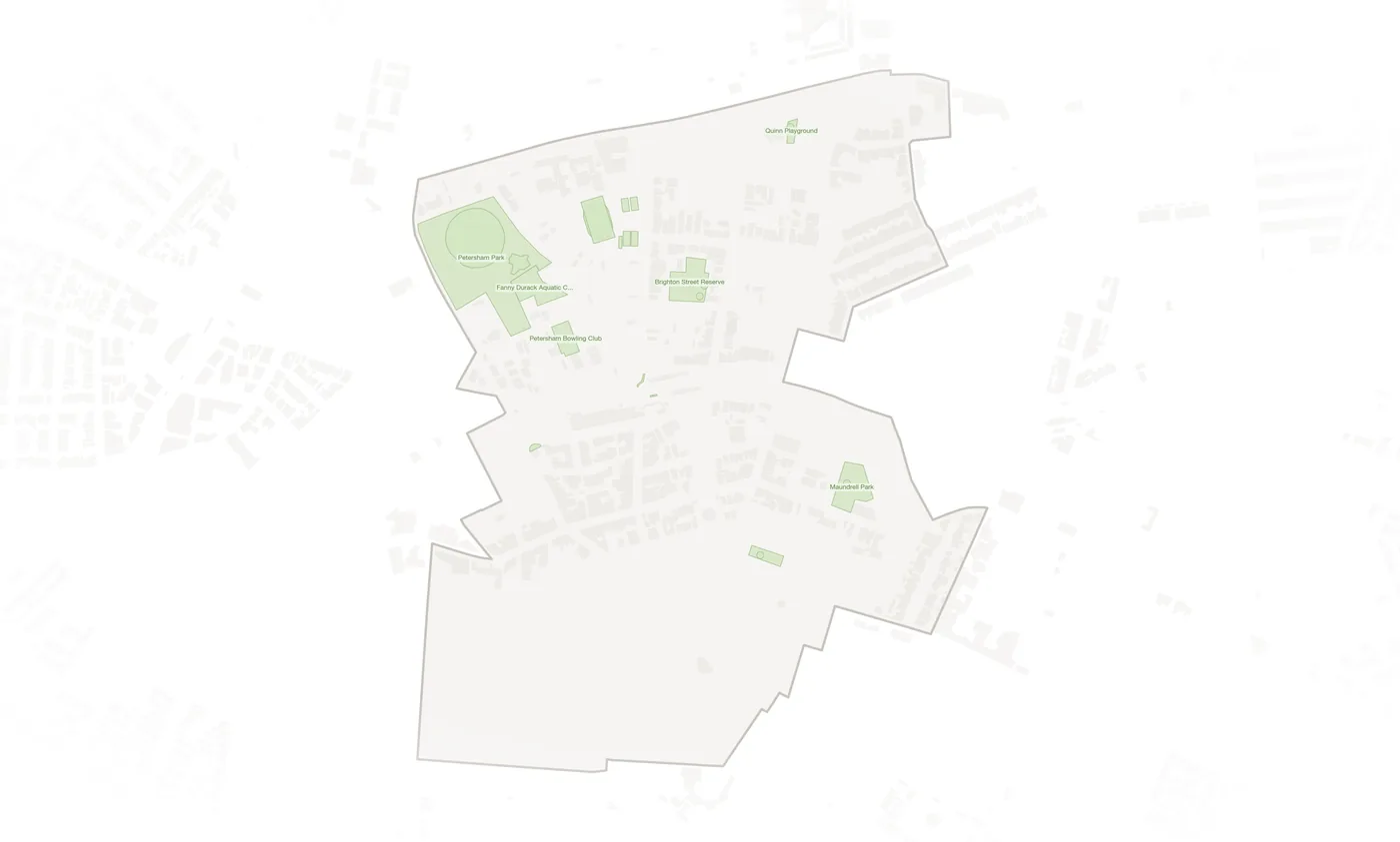 Petersham urban fabric map