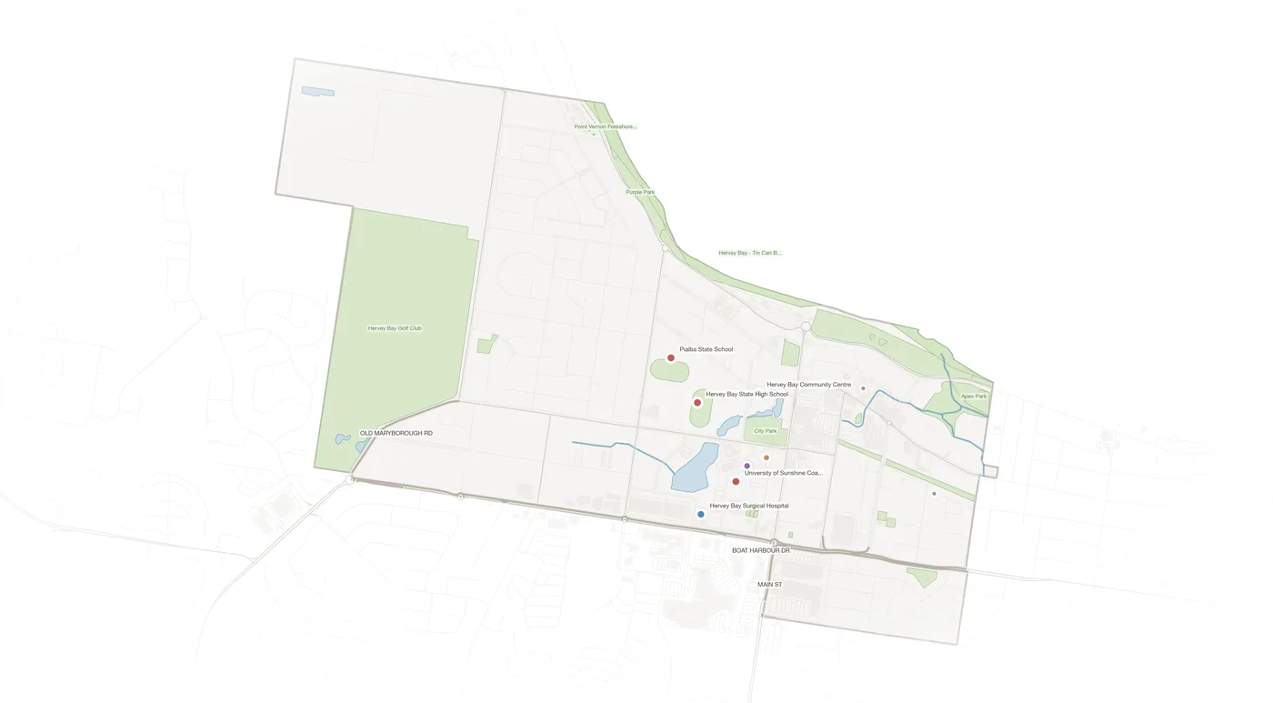 Pialba urban fabric map