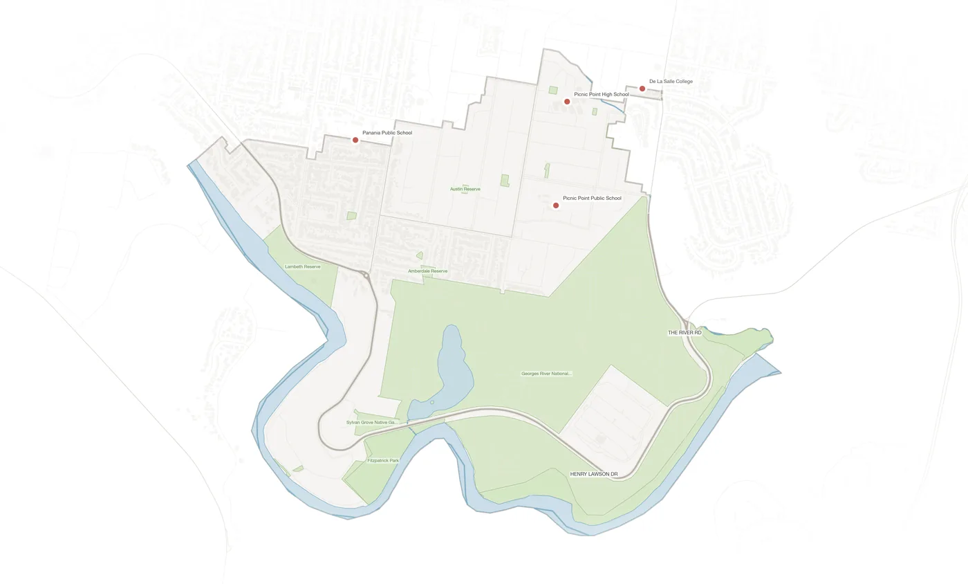 Picnic Point urban fabric map