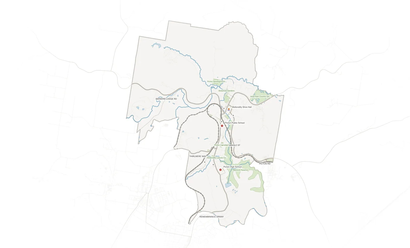 Picton urban fabric map