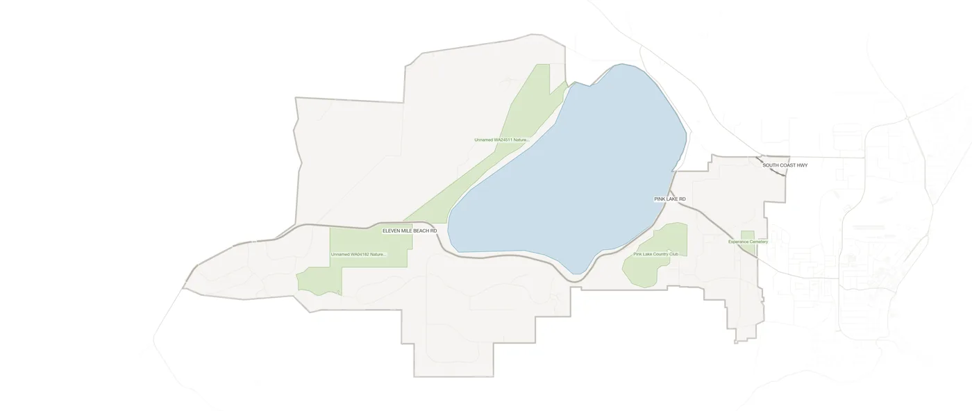 Pink Lake urban fabric map