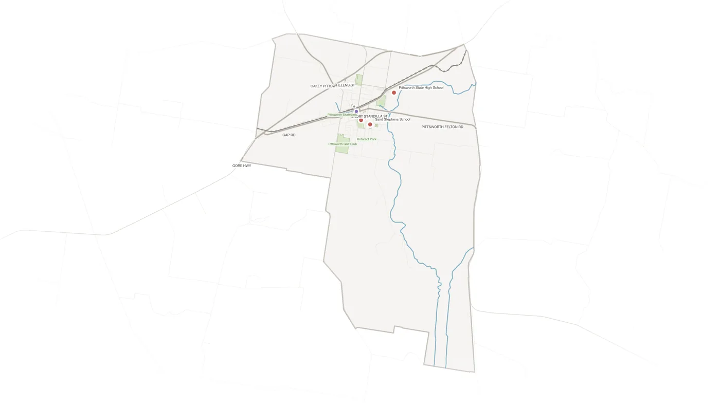 Pittsworth urban fabric map