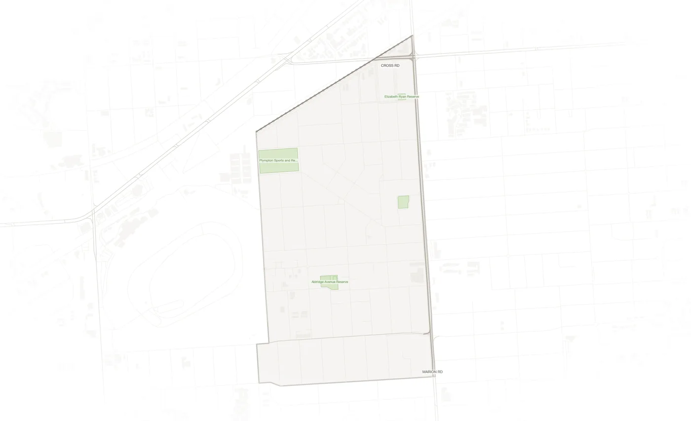 Plympton Park urban fabric map