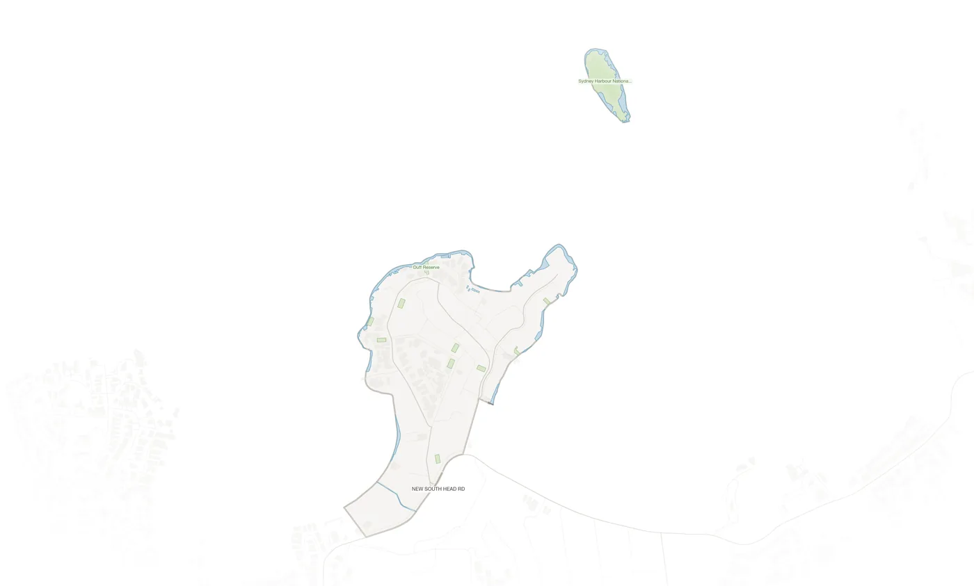 Point Piper urban fabric map